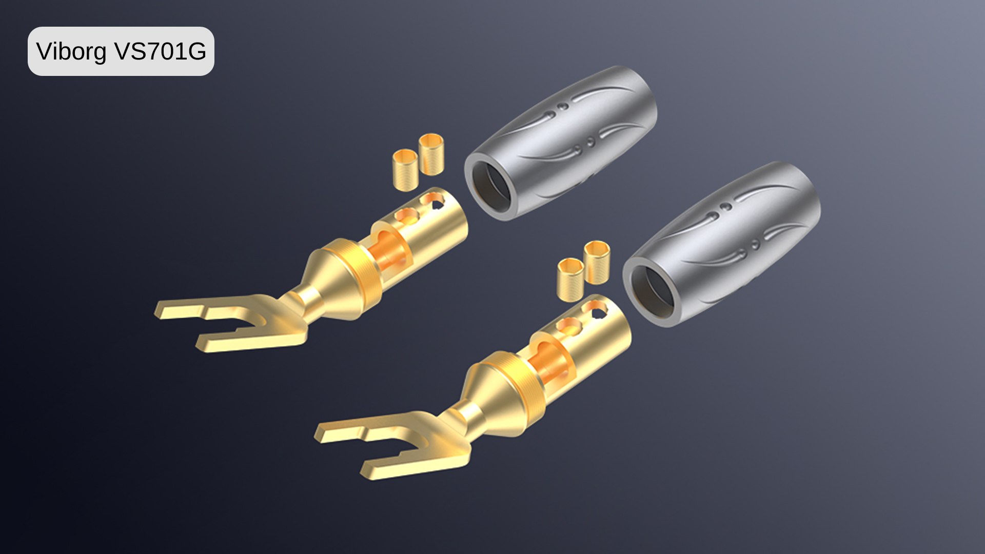 Amazon.com: Viborg VS701G HiFi Speaker Spade Connectors, 4X Gold